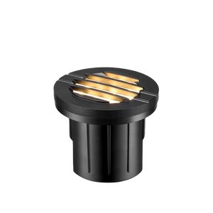 Grated In-Ground Well Light - 3000k Ebony Black