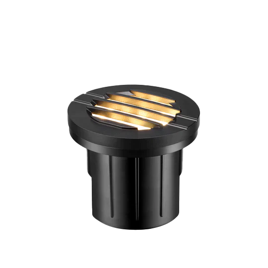 Grated In-Ground Well Light - 3000k Ebony Black